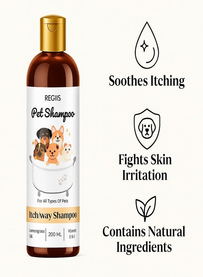 مجموعة ريجيس للعناية بالحيوانات الأليفة، تتضمن شامبو، وفرشاة سيليكون زرقاء، وقفاز لإزالة الشعر الزائد للكلاب، وتركيبة زيت عشبة الليمون 200 مل - Image 3